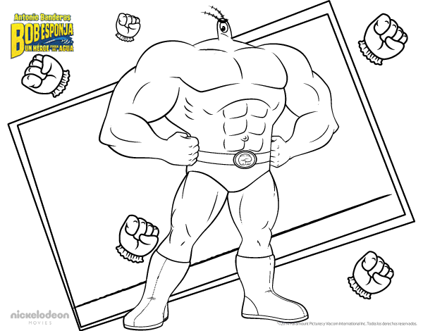 超人痞老板着色页