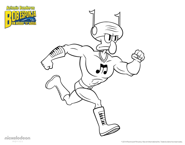 章鱼哥在跑步彩页