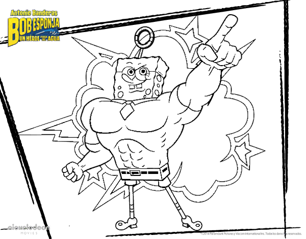 无敌的海绵宝宝彩页