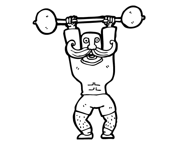 举重的人简笔画