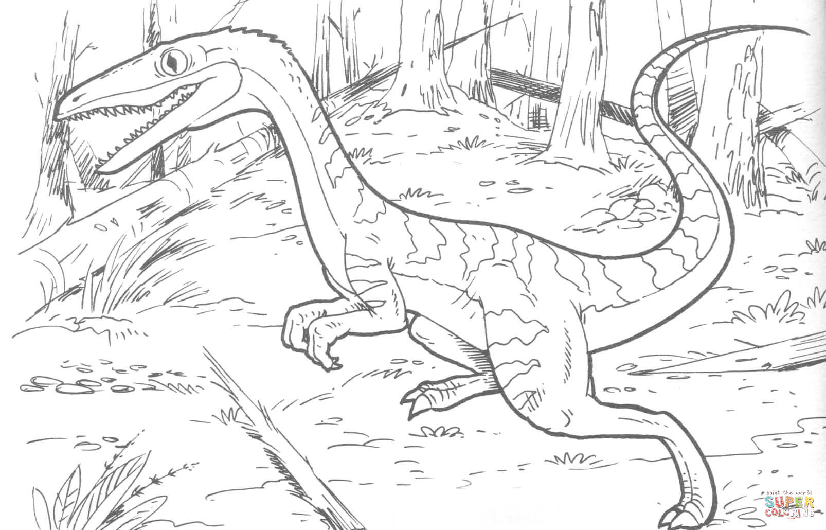 腔骨龙恐龙简笔画