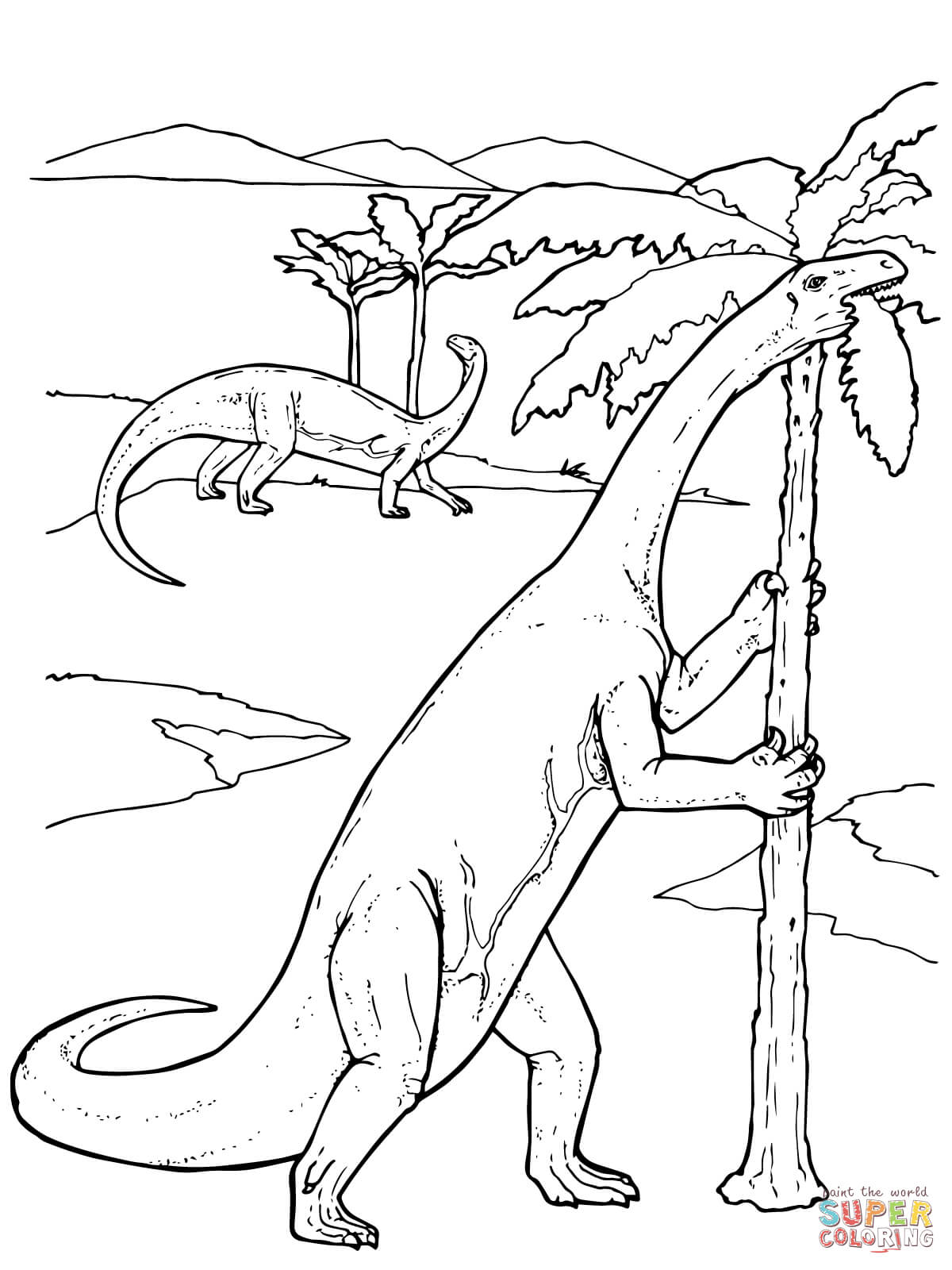 云南龙和龙盘目恐龙简笔画