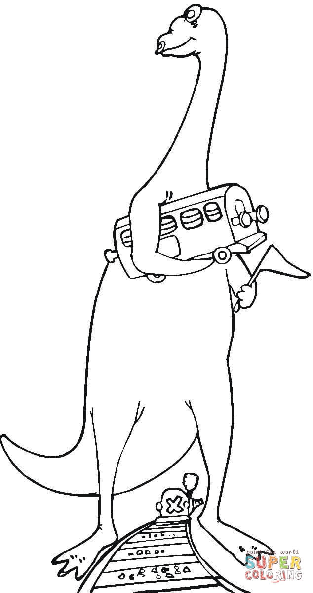 恐龙火车简笔画