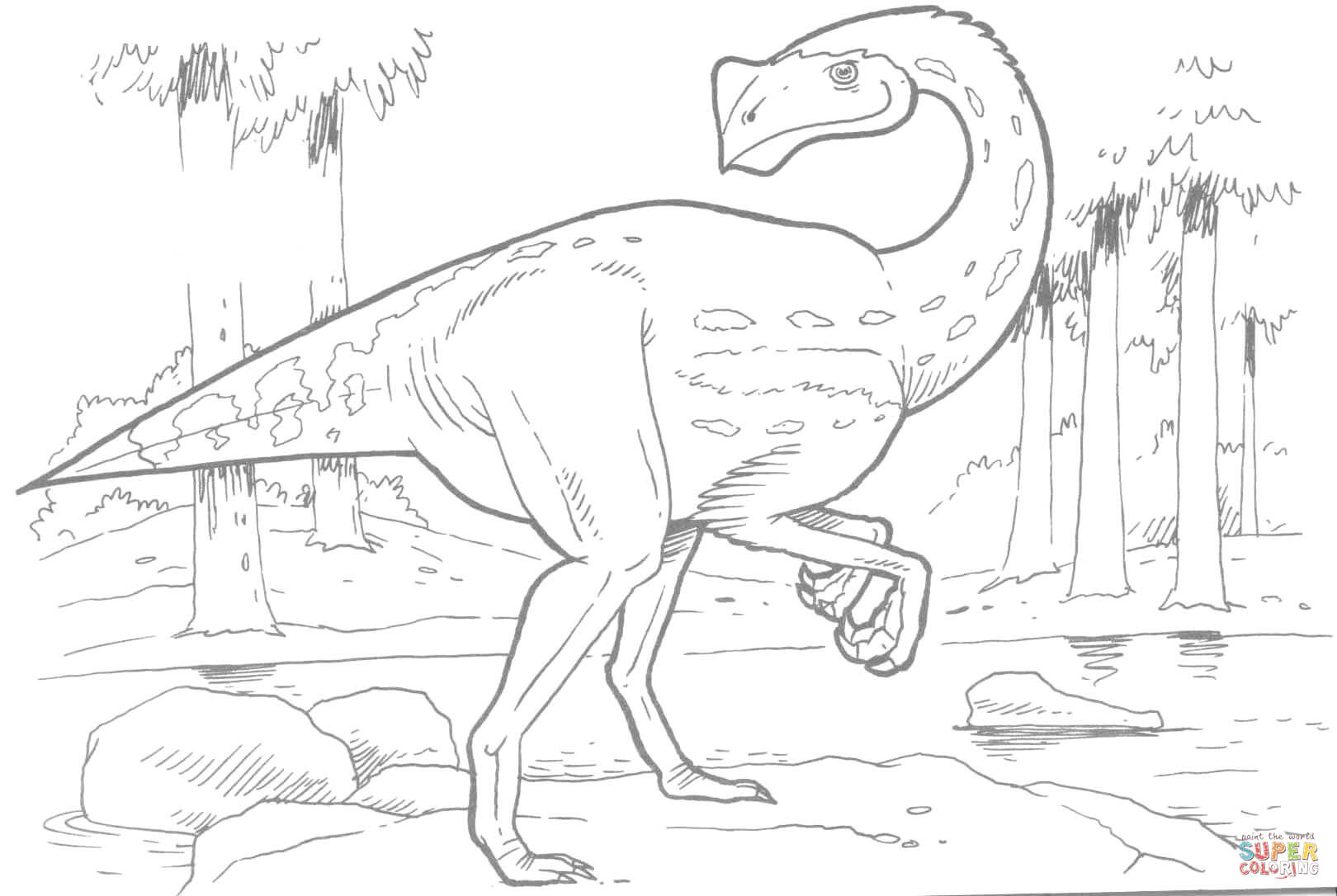 侏罗纪恐龙简笔画