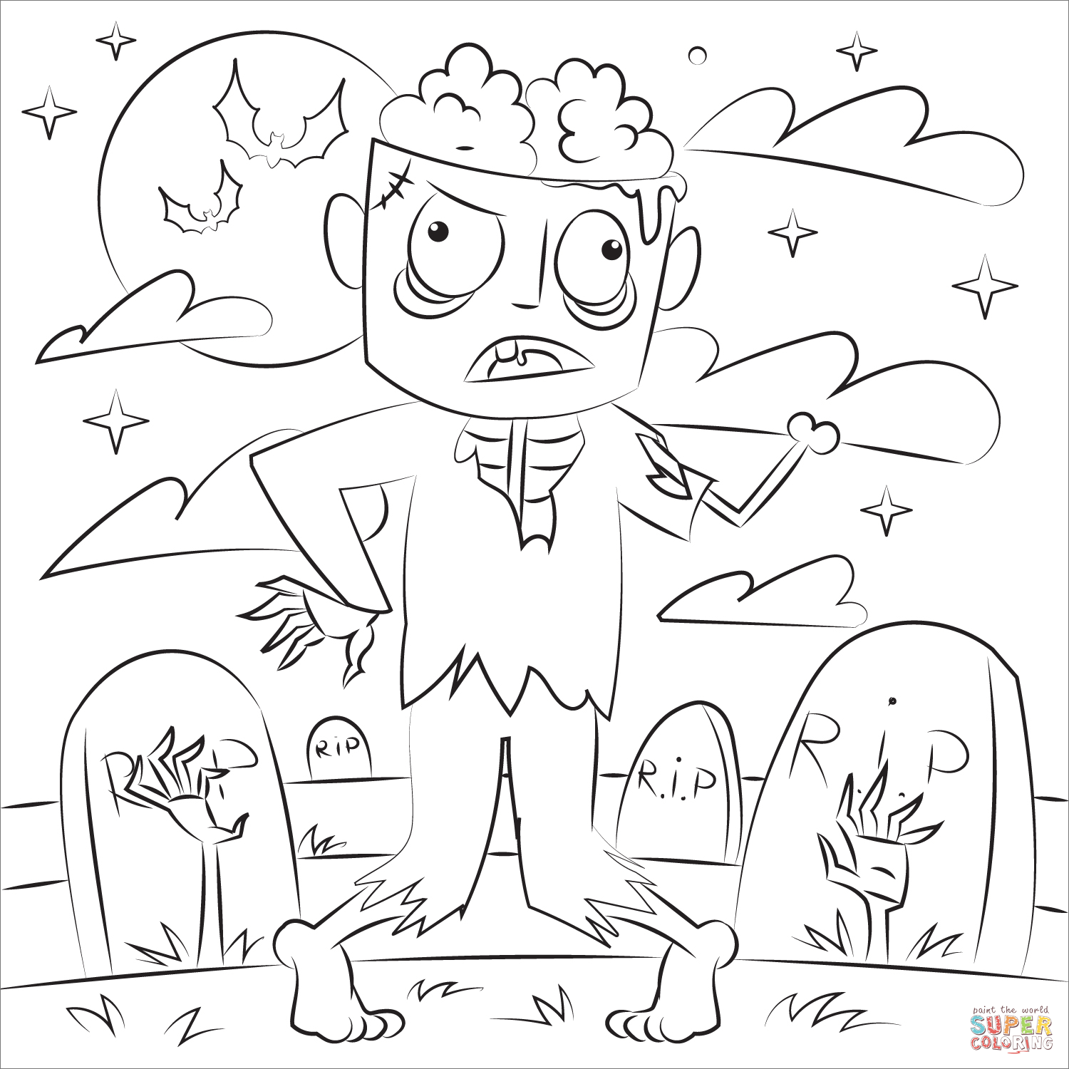 僵尸填色图片-1