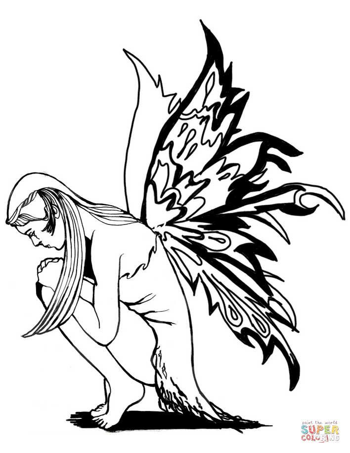 小精灵纹身填色图片