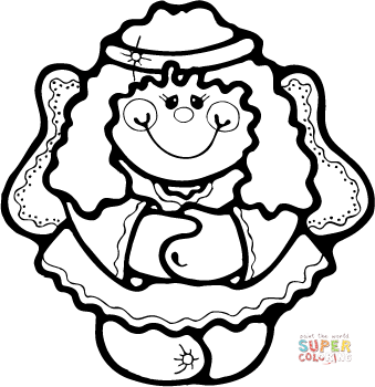 快乐的小天使填色图片