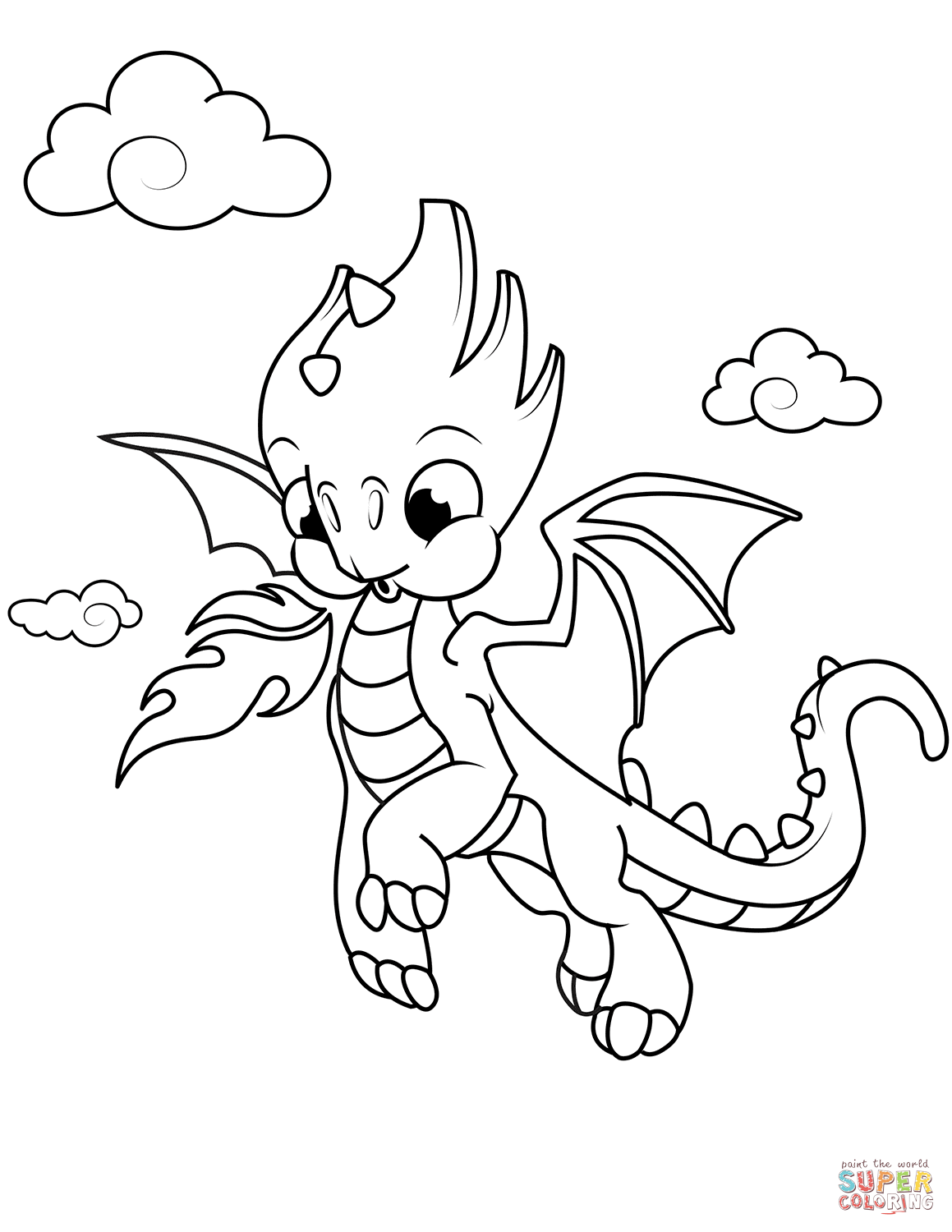 可爱的小龙简笔画图片