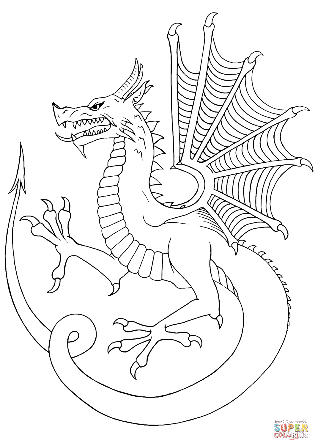 威尔士龙简笔画图片