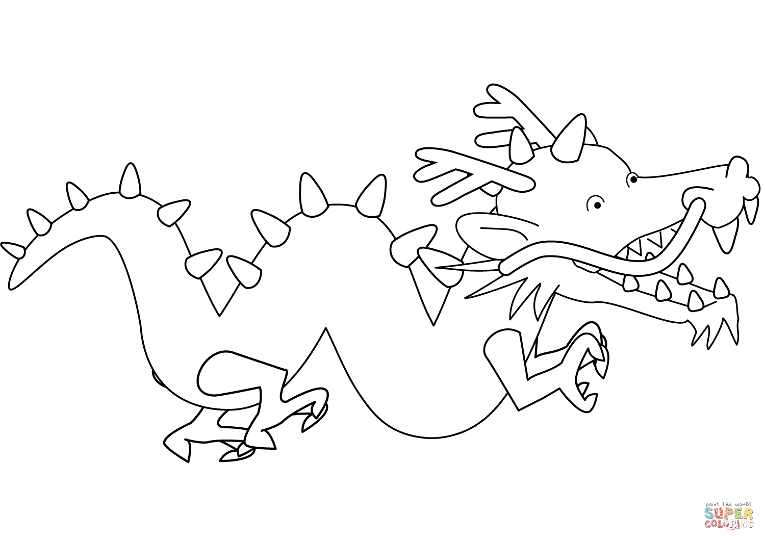 红龙简笔画图片