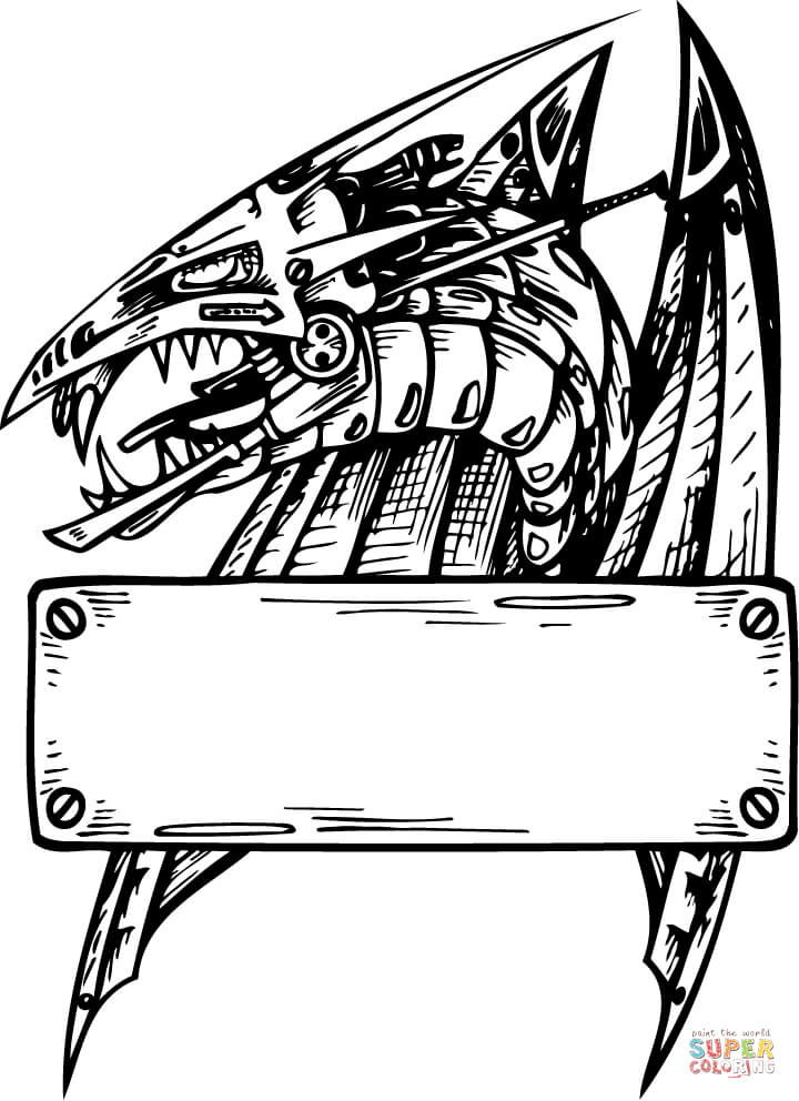 机械龙简笔画图片