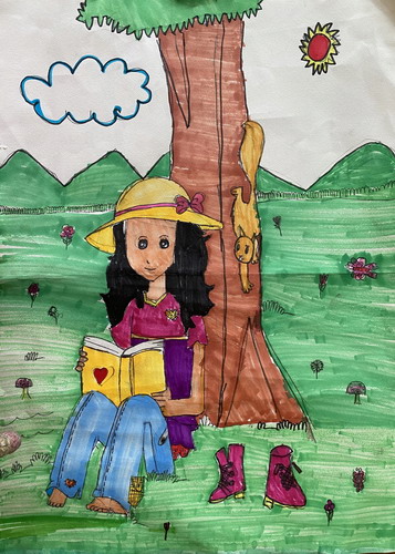 野外的风景画画简单