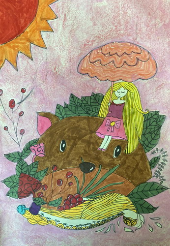 龙猫女孩绘画获奖作品