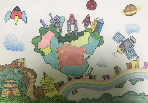 美丽中国绘画图片