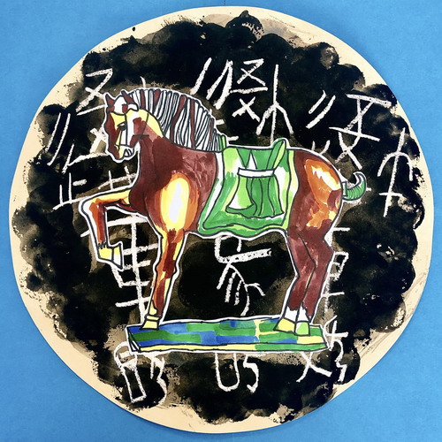 唐三彩手绘图片