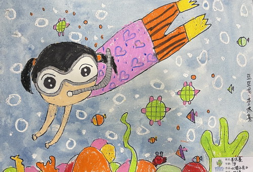 潜水员儿童画图片