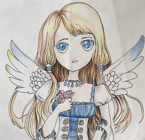 天使女孩创意画一等奖