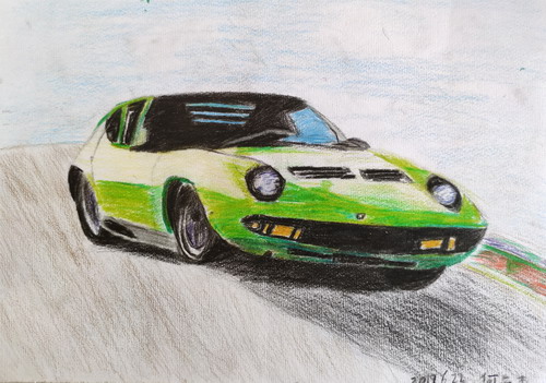 自驾途中三年级儿童画