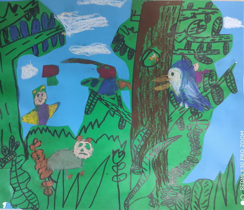 森林之家创意画简单好看