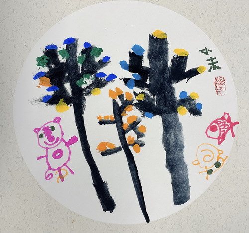 神奇的森林创意画简单好看