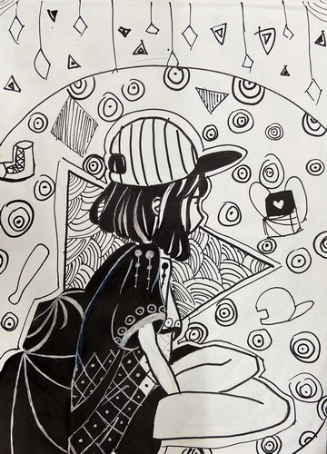 女孩儿童画创意