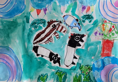 萌萌的马来貘绘画获奖作品