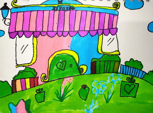 小小面包店儿童绘画简单