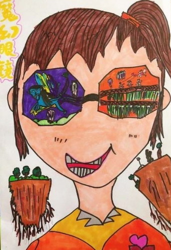 魔幻眼镜画简单好看