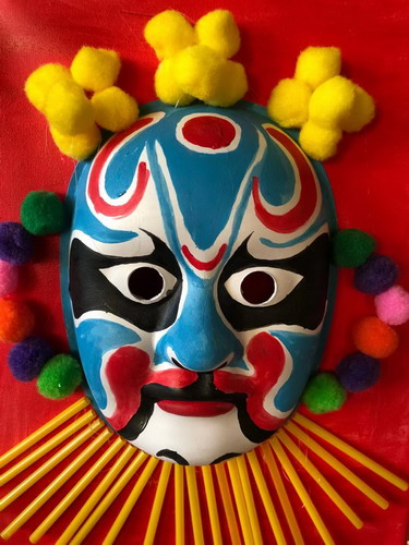 创意脸谱儿童插画