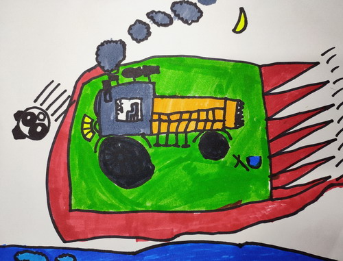 火箭车画简单又漂亮