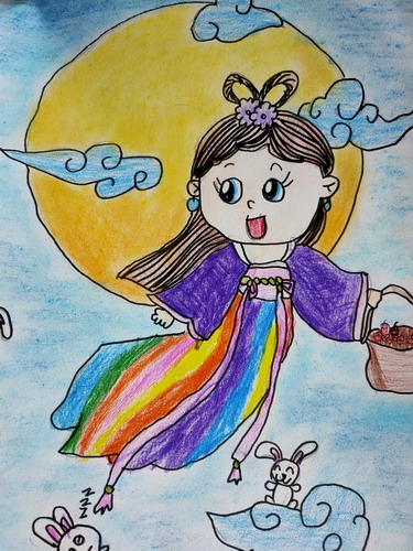 嫦娥奔月创意画