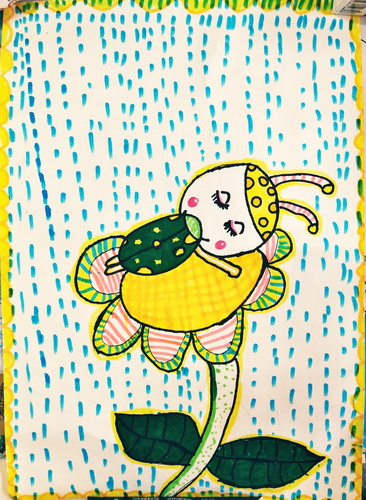 花之仙子手绘画图片