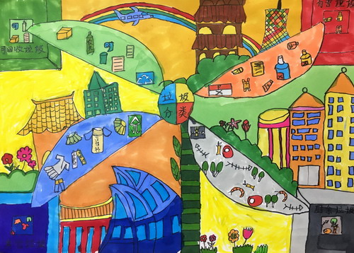 垃圾分一分，生活美十分儿童画