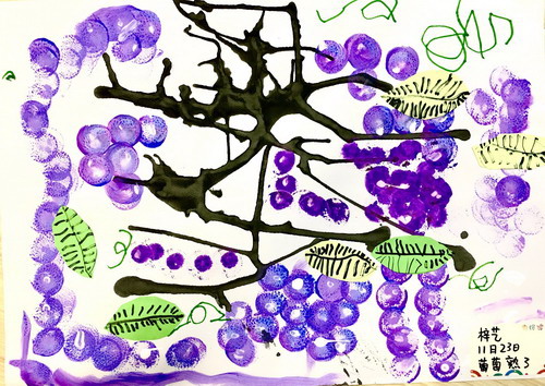 葡萄熟了绘画漂亮