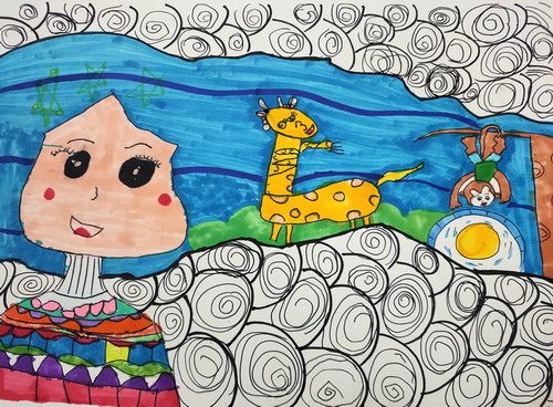 我的公主梦手绘画一等奖