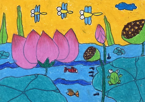 接天莲叶无穷碧 手绘画获奖