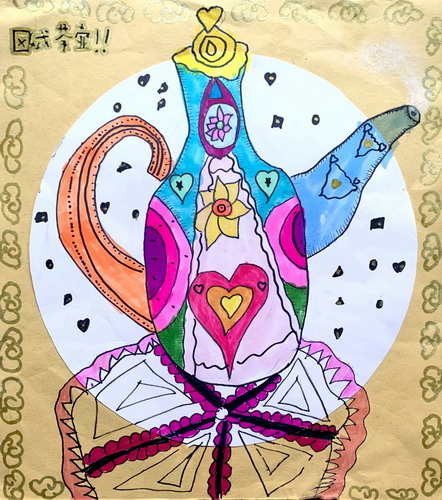 欧式茶壶儿童绘画获奖