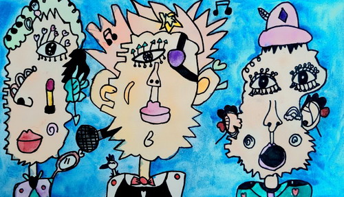 友谊四年级绘画