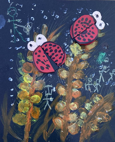 田地的麦穗画画图片