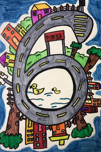 数字马路绘画作品