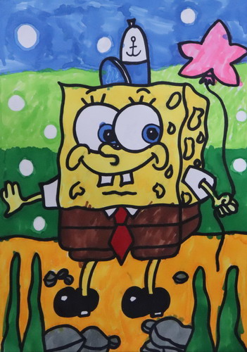 海绵宝宝创意画获奖