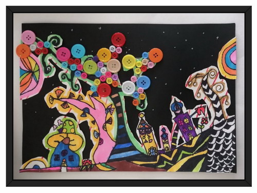 夜儿童绘画一等奖