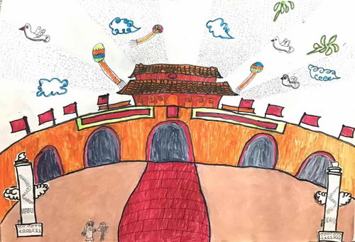 和平鸽手绘画一等奖