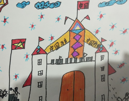 超级城堡绘画图片