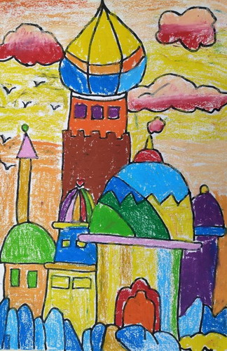 美丽的城堡创意画一等奖