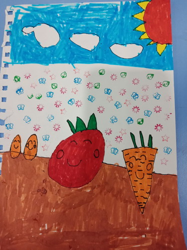 蔬菜园儿童插画