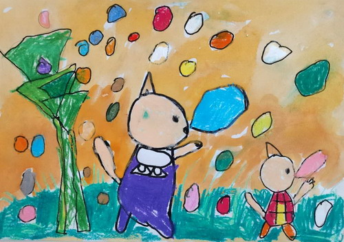 玩耍的时光画画简单