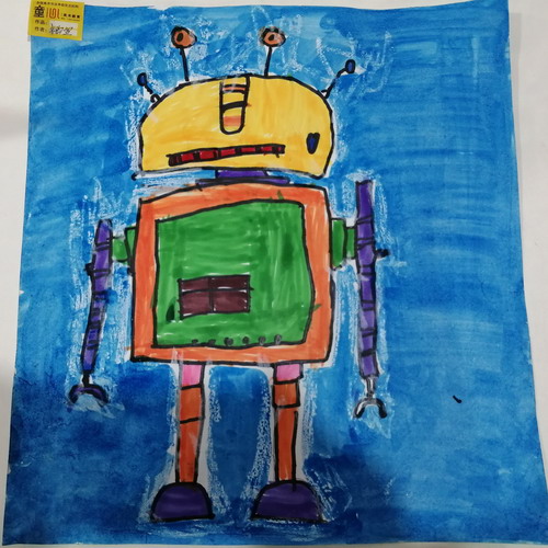 未来战士手绘画一等奖