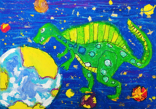 恐龙画画作品