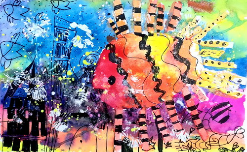 海底世界画画简单